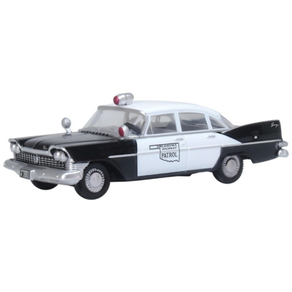 Available to Order – Plymouth Savoy Sedan 1959 Oklahoma Highway Patrol 1:87 Oxford Diecast Model (OX87PS59001)