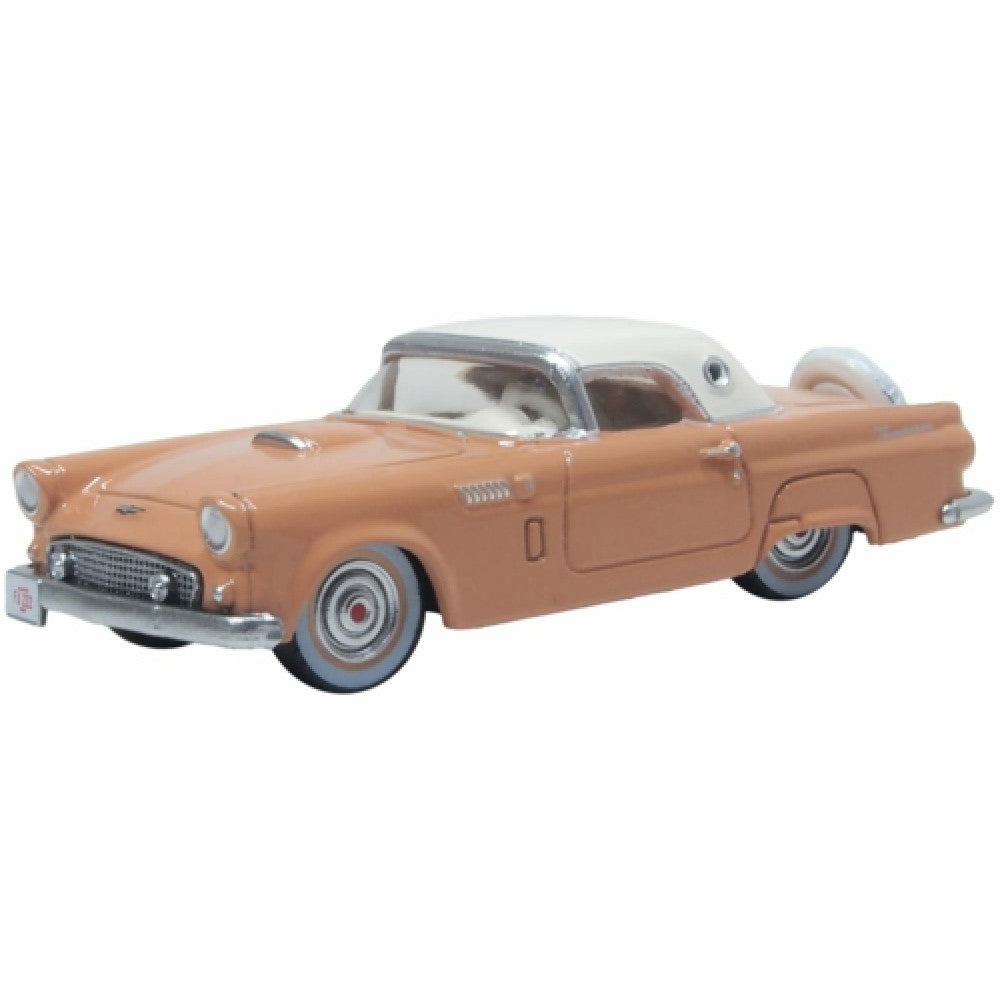 Ox87th56009 - 1:87 1956 Ford Thunderbird Buckskin Tan/cream Oxford Diecast Model