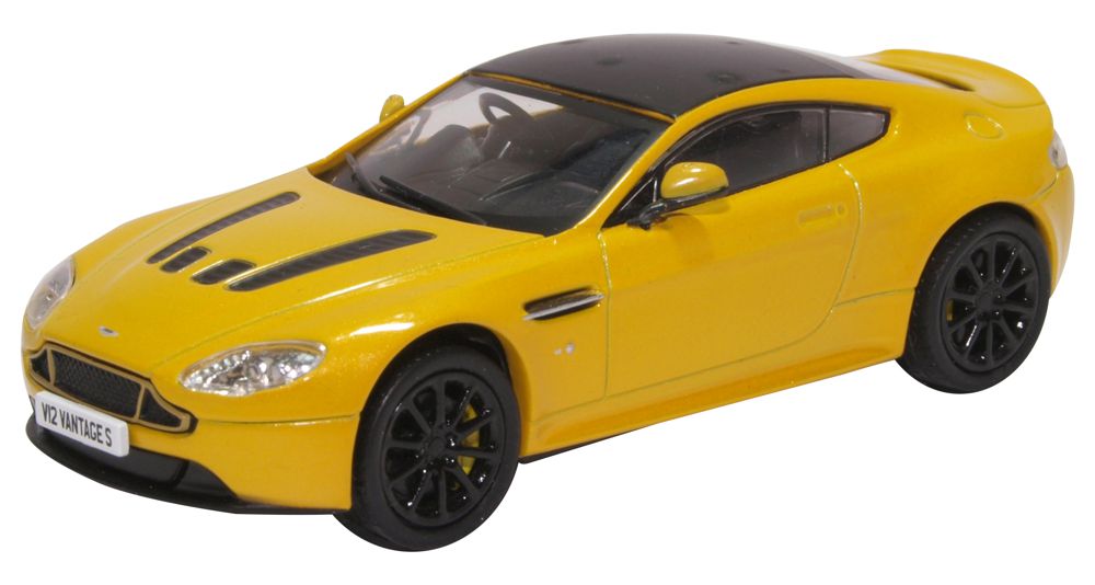 Aston Martin Vantage S Sunburst Yellow 1:43 Oxford Diecast Model
