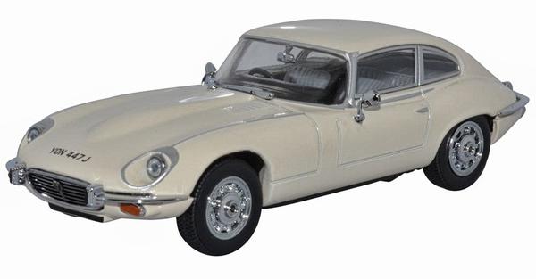 Available to Order – Jaguar V12 E Type Coupe Old English White 1:43 Oxford Diecast Model (OXF 43JAGV12006)
