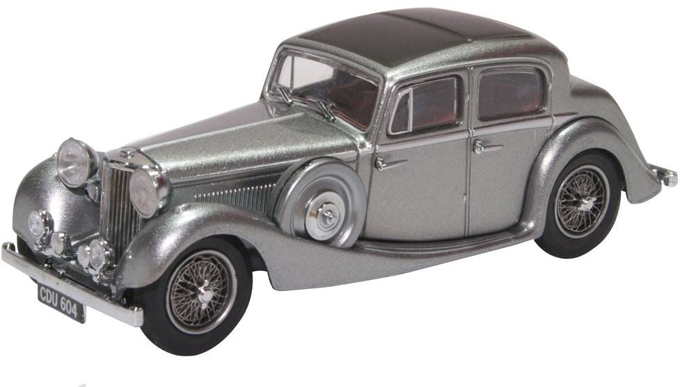 Jaguar 2.5 Litre - SS Jaguar Gunmetal 1:43 Oxford Diecast Model