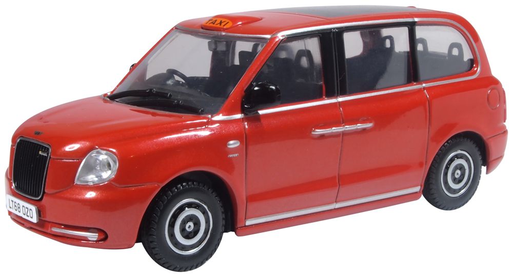 LEVC TX Taxi Tupelo Red 1:43 Oxford Diecast Model