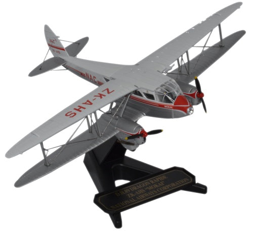 DH Dragon Rapide ZK-AHS -Mokai- NAC 1:72 Oxford Diecast Model