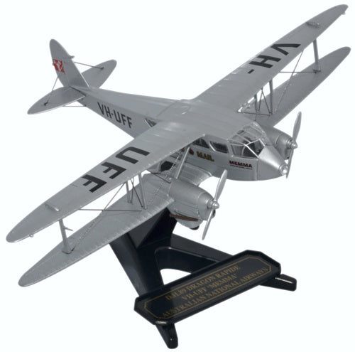 DH Dragon Rapide VH-UFF Australian Nationa 1:72 Oxford Diecast Model