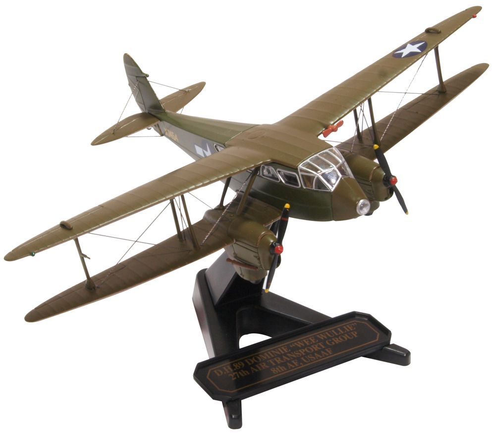DH89 Dragon Rapide X7454 USAAF - Wee Wulli 1:72 Oxford Diecast Model