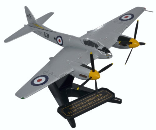 DH103 Sea Hornet TT197 728 Squadron Malta 1:72 Oxford Diecast Model