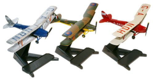 DH Tiger Moth 'Glasmoth' Set (3pcs) 1:72 Oxford Diecast Model
