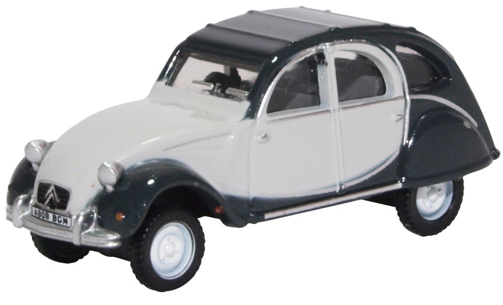 Citroen 2CV Charleston Cormorant Grey/Midn 1:76 Oxford Diecast Model