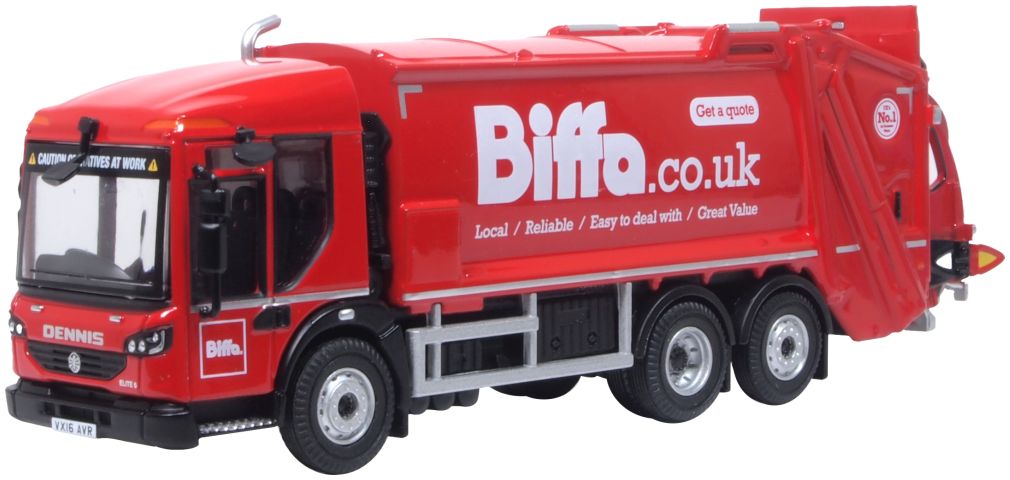 Biffa Dennis Eagle Olympus Refuse Truck 1:76 Oxford Diecast Model