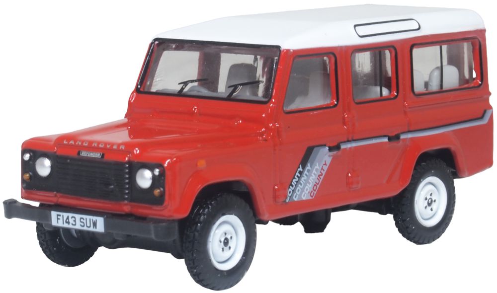 Land Rover Defender LWB St. Wagon Masai Red 1:76 Oxford Diecast Model