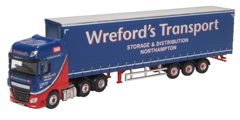 DAF XF Euro 6 Curtainside Wrefords 1:76 Oxford Diecast Model