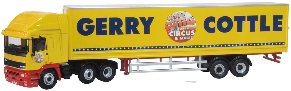 ERF EC Box Trailer Gerry Cottles Circus 1:76 Oxford Diecast Model