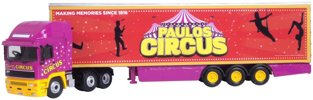 Paulos Circus ERF EC Box Trailer 1:76 Oxford Diecast Model