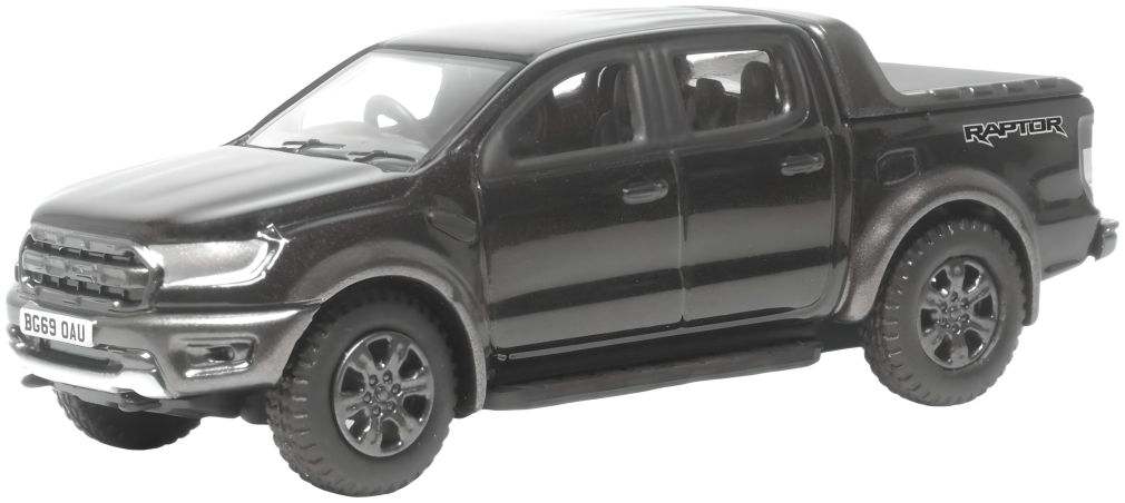 Ford Ranger Raptor Agate Black Metallic 1:76 Oxford Diecast Model