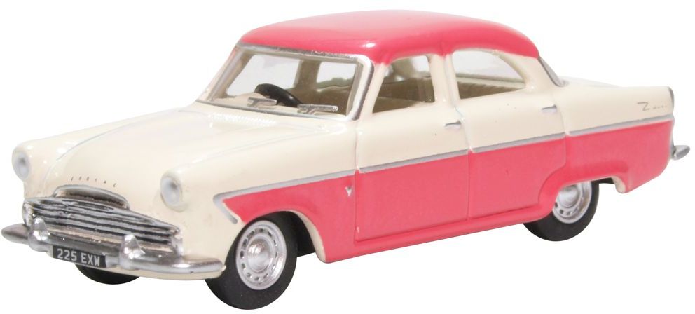Available To Order – Ford Zodiac MkII Ermine White and Pink 1:76 Oxford Diecast Model (OXF 76FZ003)