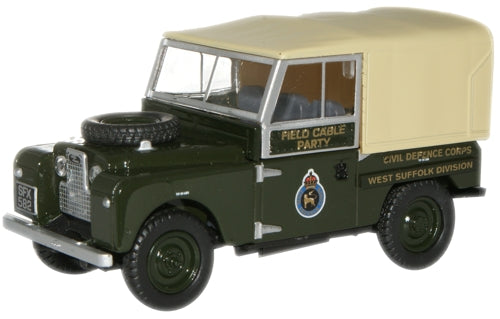Land Rover Series I 80" Civil Defence Corp 1:76 Oxford Diecast Model