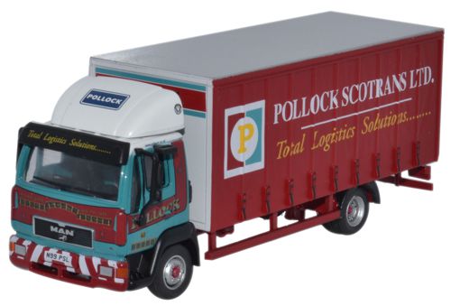 MAN L2000 Curtainside Pollock 1:76 Oxford Diecast Model