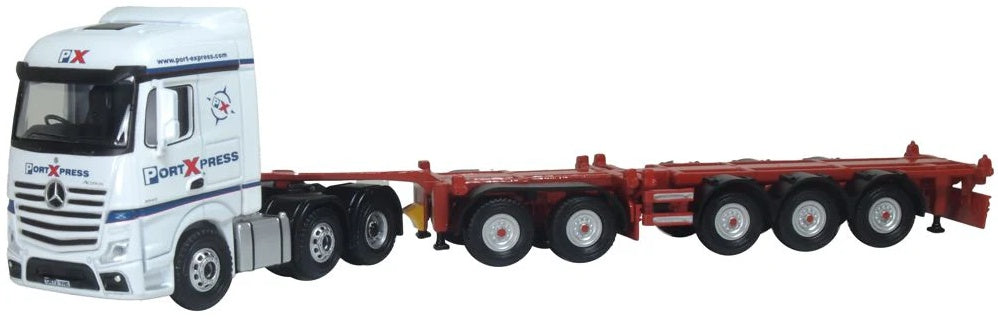 Mercedes Actros SSC D-Tec Combitrailer Port Express 1:76 Oxford Diecast Model