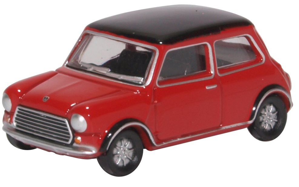 Mini Cooper MkII Tartan Red/Black 1:76 Oxford Diecast Model