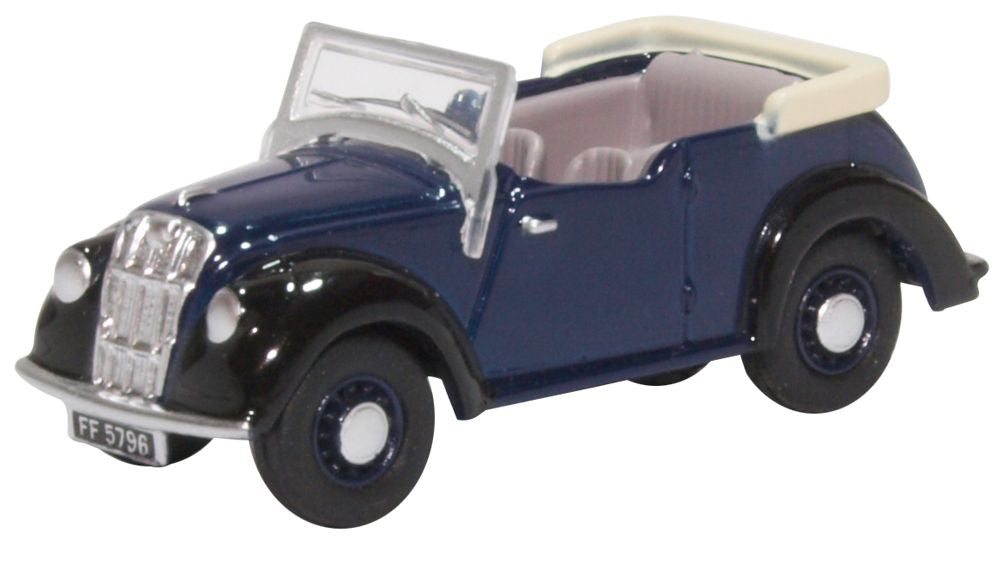 Morris Eight E Series Tourer Dark Blue 1:76 Oxford Diecast Model