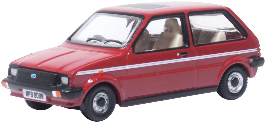 Austin Mini Metro Vermillion (Princess Diana) 1:76 Oxford Diecast Model