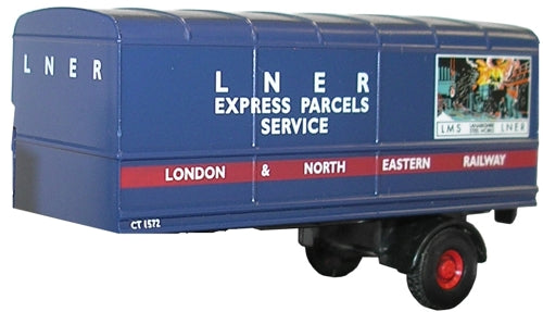 Box Trailer 2pc Set - LNER 1:76 Oxford Diecast Model
