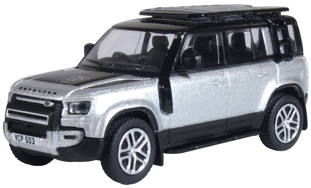 New Defender 110 Silver/Grey 1:76 Oxford Diecast Model