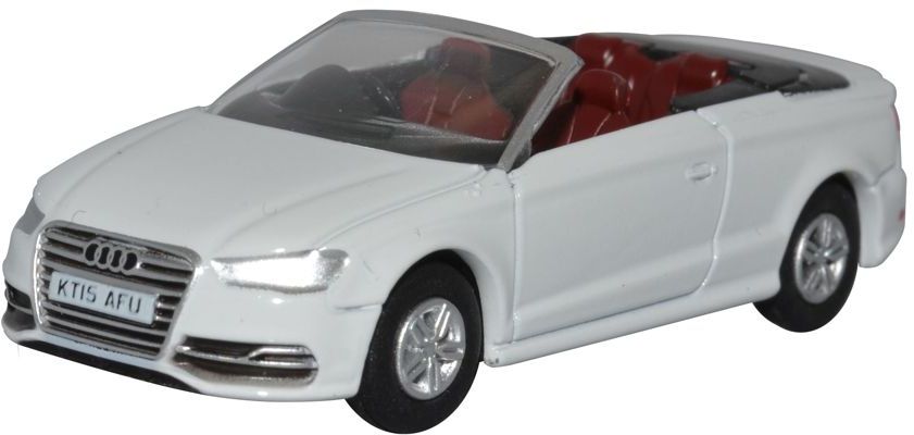 Audi S3 Cabriolet Glacier White 1:76 Oxford Diecast Model