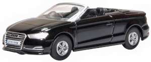 Audi S3 Cabriolet Mythos Black 1:76 Oxford Diecast Model