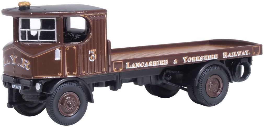 Available To Order – Lancashire & Yorkshire Railway Sentinel Flatbed 1:76 Oxford Diecast Model (OXF 76SEN003)