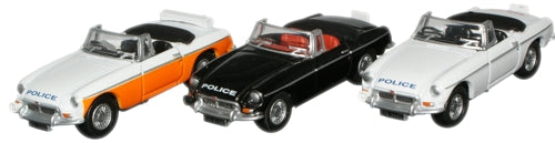 MGB Roadster Set (3) Lancashire Police 1:76 Oxford Diecast Model