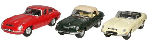 Jaguar E Type Triple Set 1:76 Oxford Diecast Model