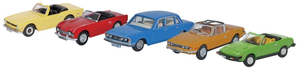 5 Piece Triumph Set 1:76 Oxford Diecast Model