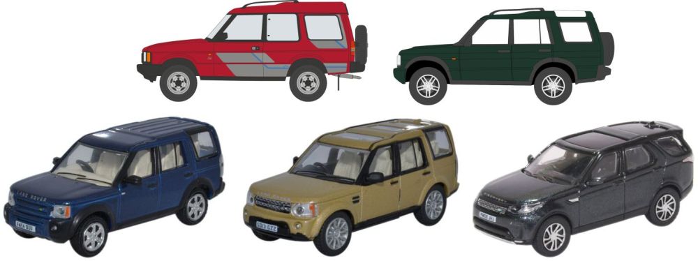 Land Rover Discovery 5 Piece Set 1:2/3/4/5 1:76 Oxford Diecast Model