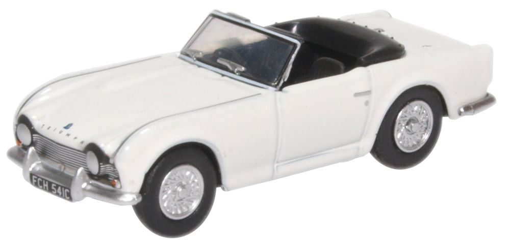 Triumph TR4 New White 1:76 Oxford Diecast Model