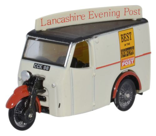 Tricycle Van - Lancashire Evening Post 1:76 Oxford Diecast Model