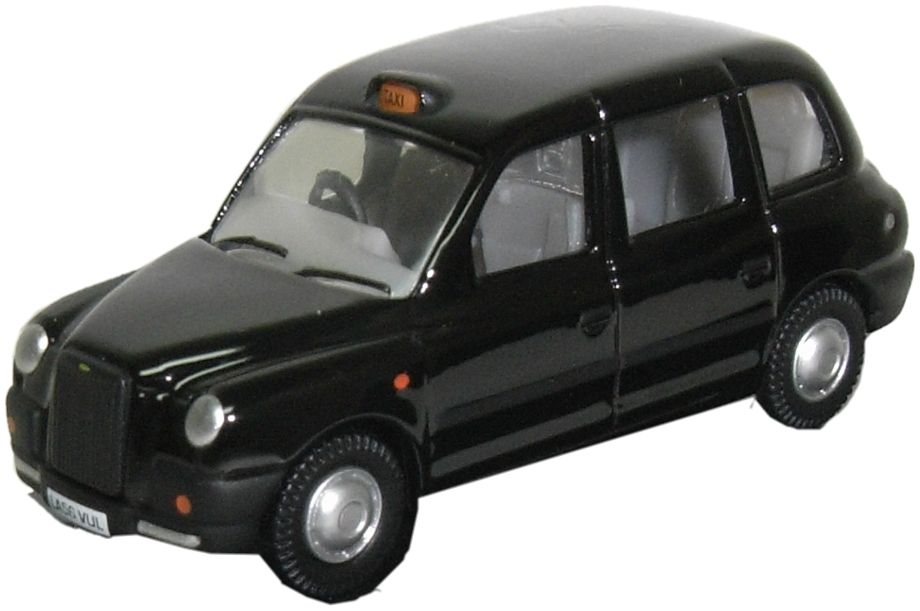 TX4 Taxi - Black 1:76 Oxford Diecast Model