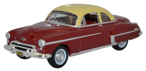 Oldsmobile Rocket 88 Coupe 1950 Red/Cream 1:87 Oxford Diecast Model