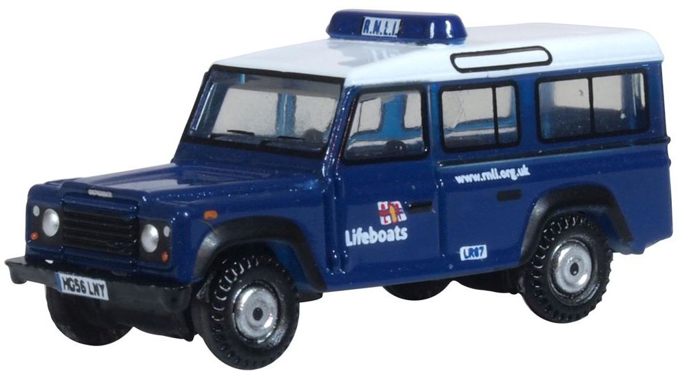 Available To Order – Land Rover Defender Station Wagon RNLI 1:148 Oxford Diecast Model (OXF NDEF014)