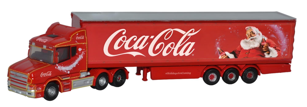 Available To Order – Scania T Cab Box Trailer Coca Cola Xmas 1:148 Oxford Diecast Model (OXF NTCAB007CC)