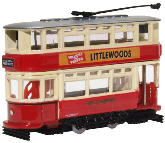 Available To Order – Tram London Transport (Littlewoods Advert) 1:148 Oxford Diecast Model (OXF NTR008)