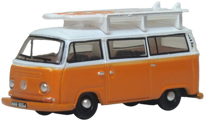 VW T2 Bay Window Bus/Surfboards Signal Orange 1:148 Oxford Diecast Model