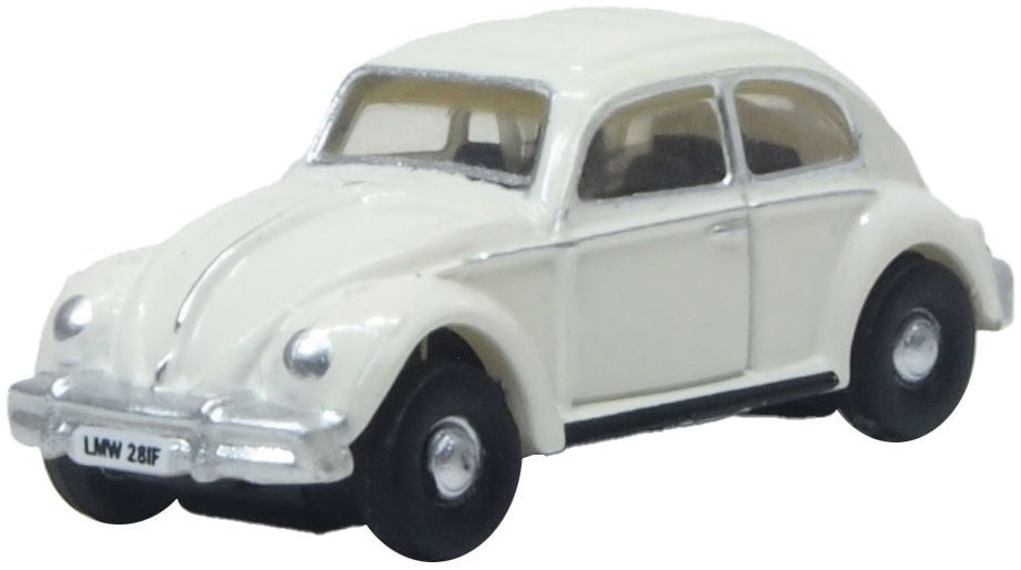 VW Beetle White (Abbey Road) 1:148 Oxford Diecast Model
