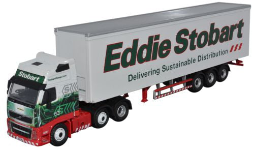 Available To Order – Volvo FH12 Box Trailer - Eddie Stobart 1:76 Oxford Diecast Model (OXF STOB017)