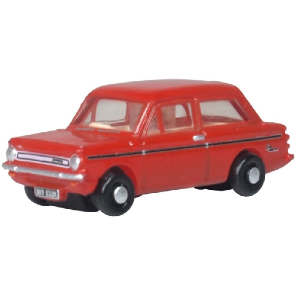 Available to Order – N Gauge Hillman Imp Firebrand Red Oxford Diecast Model (OXNHI003)