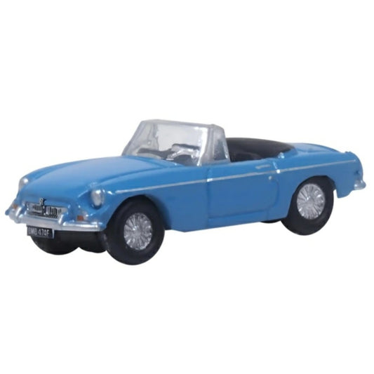 Available to Order – N Gauge Iris Blue Mgb Roadster Oxford Diecast Model (OXNMGB004)