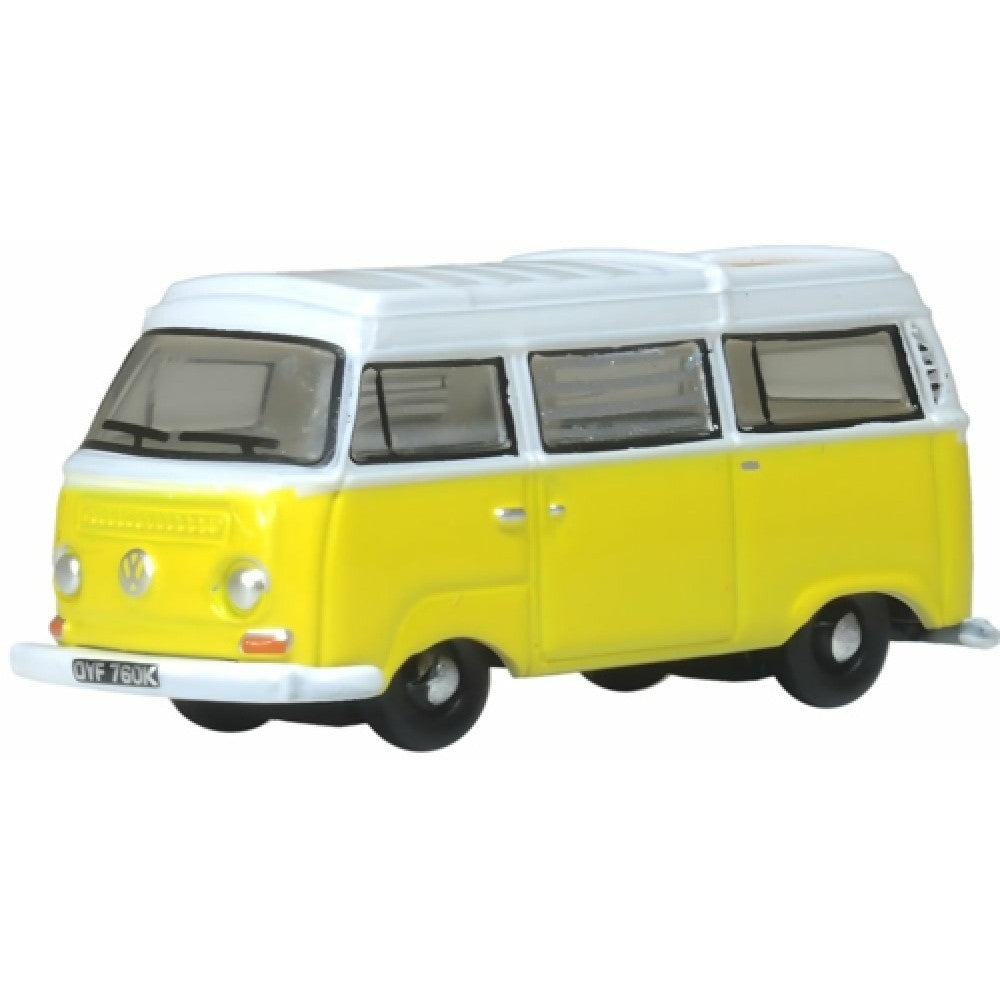Available to Order – VW T2 Bay Window Camper Saturn Yellow/White 1:148 Oxford Diecast Model (OXNVW016)
