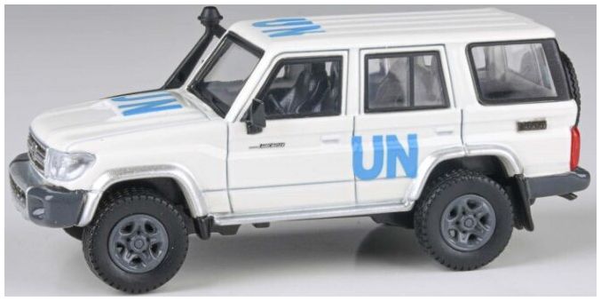Available to Order – Toyota Land Cruiser LC76 United Nations 2014 (LHD) 1:64 (PAR 55319)
