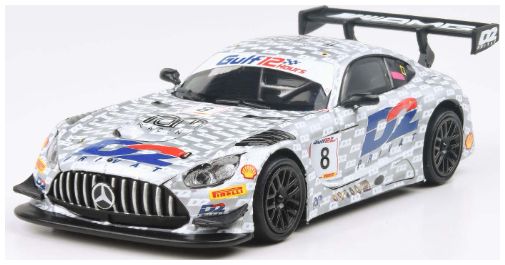 Mercedes AMG GT3 Evo 2022 Gulf 12hr Ram Racing #8 D2 Livery (LHD) 1:64 (PAR 55357)