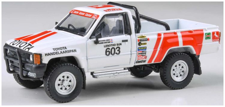 Toyota Hilux 1993 Roof of Africa Toyota Dealer Team (RHD) 1:64 – diecast model
